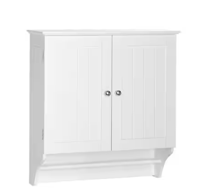 RiverRidge Home Ashland 23.8 in. W x 25.4 in. H x 8.86 in. D Bathroom Storage Wall Cabinet and Laundry Medicine Cabinet in White