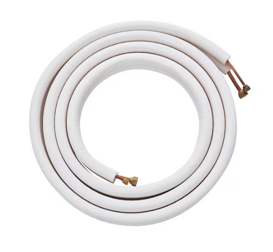 VEVOR 16 ft. Mini Split Line Set 1/4 in. and 3/8 in. O.D Copper Pipes Tubing and Triple-Layer Insulation for Air Conditioning