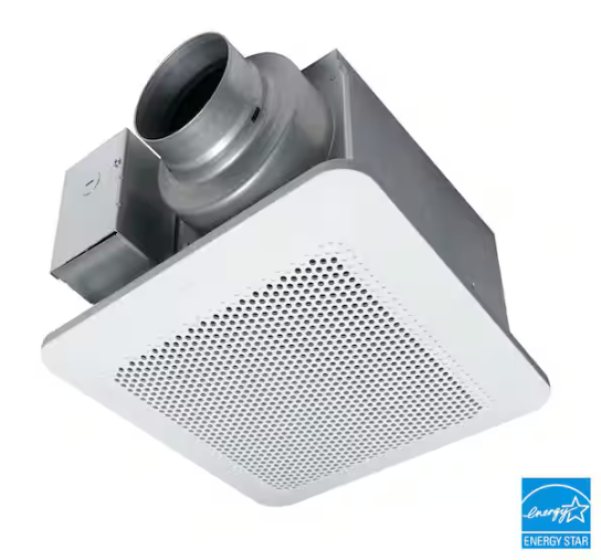 Panasonic Whisper Choice DC Pick-A-Flow 80/110 CFM Ceiling Bathroom Exhaust Fan with Flex-Z Fast Bracket