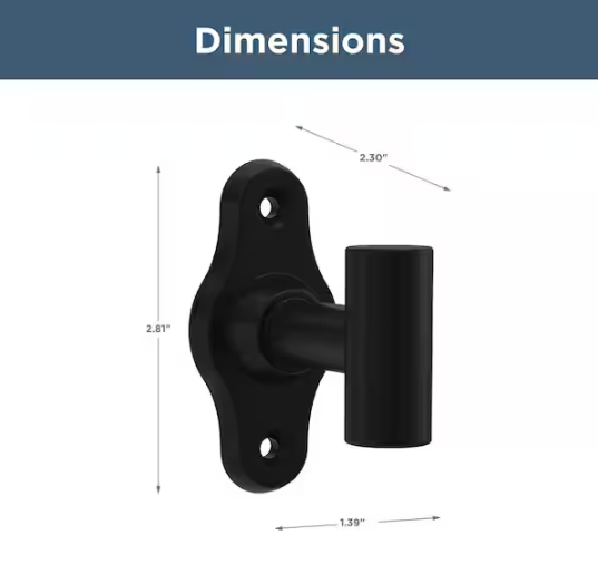 Franklin Brass Calloway Knob Wall Mounted Single Robe/Towel Hook Bath Hardware Accessory in Matte Black