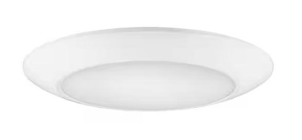 Commercial Electric 1-Pack 8 in. LED Surface Mount Downlight Flush Mount Disk Light Fixture, 900-1100-1400LM, Selectable CCT 2700K-5000K