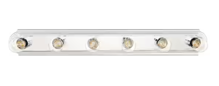 Hampton Bay 36 in. 6-Light Chrome Finish Vanity Light