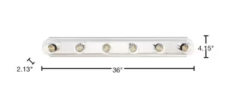 Hampton Bay 36 in. 6-Light Chrome Finish Vanity Light