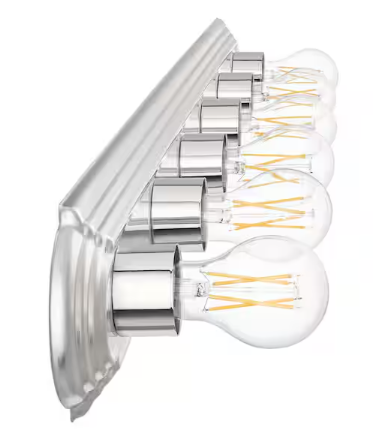 Hampton Bay 36 in. 6-Light Chrome Finish Vanity Light