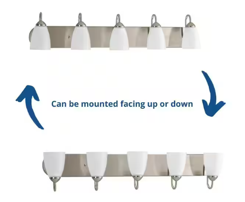 Progress Lighting Gather Collection 36 in. 5-Light Brushed Nickel Etched Glass Traditional Bathroom Vanity Light