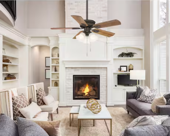 Hampton Bay Glendale III 42 in. LED Indoor Oil Rubbed Bronze Ceiling Fan with Light and Pull Chains Included