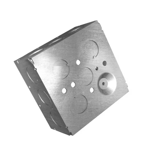 Steel City 4 in. 30.3 cu. in. Metallic Square Box (521711234EW-25R)
