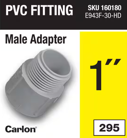 Carlon 1 in. Electrical PVC Male Adapter (E943F-30-HD)