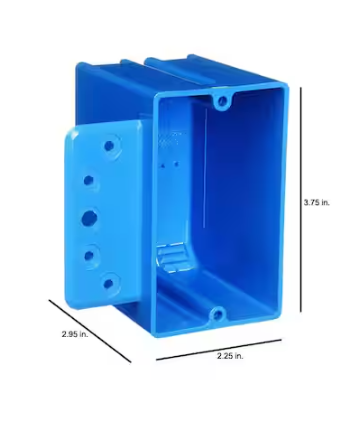 Carlon 1-Gang 18 cu. in. Electrical PVC New Work Electrical Switch and Outlet Box with Bracket (B118B-UPC)
