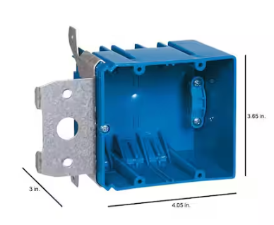 Carlon 2-Gang 34 cu. in. Electrical PVC New Work Electrical Box with Adjustable Bracket (B234ADJC)