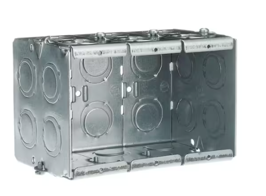 Steel City 3-Gang 71 cu. in. New Work Pre-Galvanized Metal Gangable Masonry Box (GW 335 G)