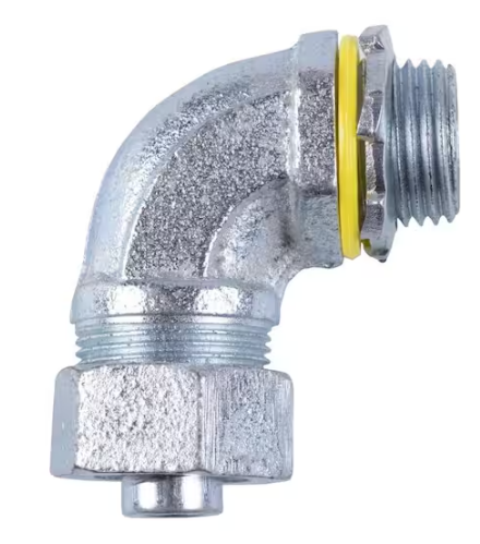 Halex 1/2 in. Uninsulated Liquid-Tight 90-Degree Connector (1-Pack)