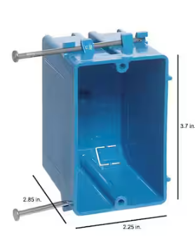 Carlon 1-Gang 18 cu. in. Blue Electrical PVC New Work Electrical Switch and Outlet Box (B118A)