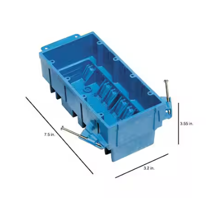 Carlon 4-Gang 69 cu. in. Hard Shell Electrical PVC New Work Electrical Box (BH464AR)