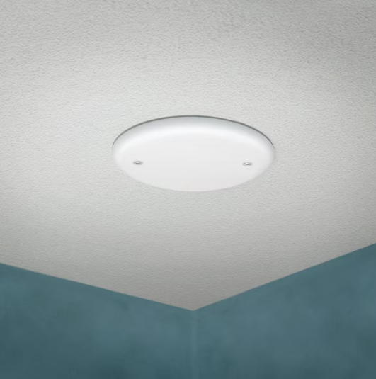 Carlon 4 in. White Non-Metallic Round Blank Electrical Ceiling Box Cover (CPC4WH)