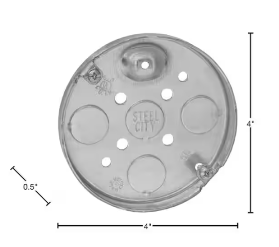 4 in. 6 cu. in. Metal Round Pancake Box (56111-30R)