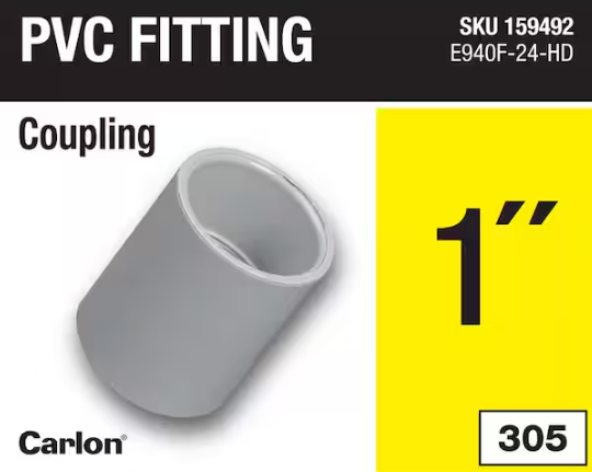 Carlon 1 in. Electrical PVC Standard Coupling (E940F-24-HD)