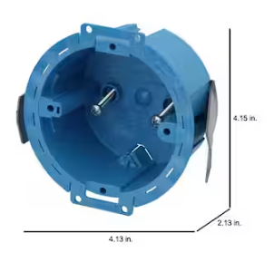 Carlon 3.5 in. 14 cu. in. Hard Shell Electrical PVC Round Electrical Box (BH614R)