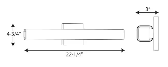 Progress Lighting Beam LED Collection 22" Brushed Nickel Etched Opal Glass Modern Bath Vanity Light