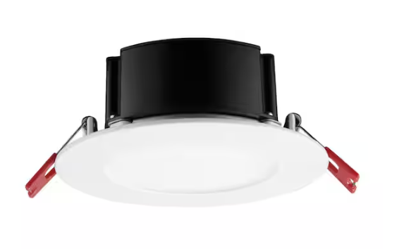 Commercial Electric Box on Top Integrated LED 4 in Round Canless Recessed Light for Kitchen Bathroom Livingroom, White Soft White