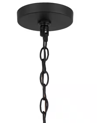 Home Decorators Collection Kristella 4-Light Black Crystal Chandelier SEE DESCRIPTION