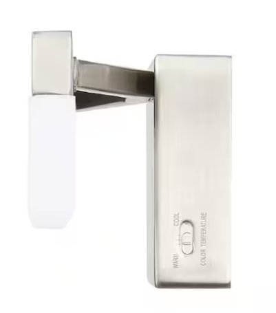 Hampton Bay Eldridge 24 in. 1-Light Brushed Nickel LED Bathroom Vanity Light Bar