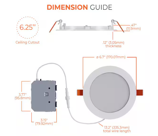 HALO 6 in. Selectable CCT for Use in New Construction, Remodel and Retrofit Installation, Integrated LED Downlight