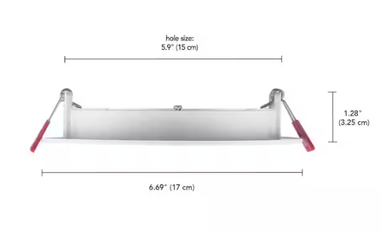 Commercial Electric 6 in. Pro Value Series Integrated LED Adjustable CCT Canless Recessed Light for Kitchen Bathroom Living Room, White