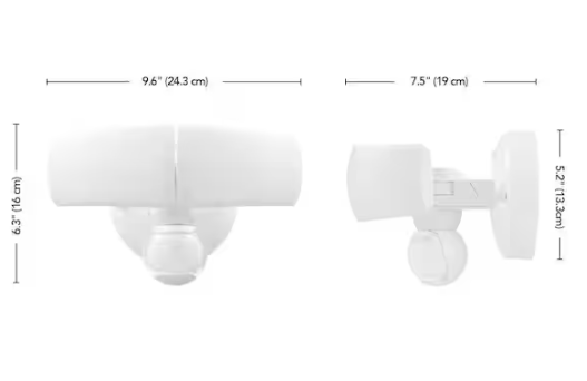 Defiant MaxDetect 240° White Motion Sensor Wired Outdoor 2-Head LED Security Flood Light 2000 Lumens
