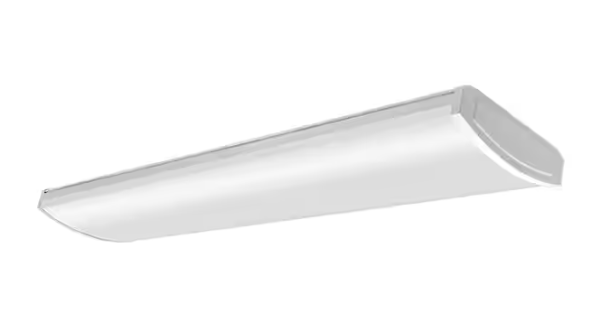 Commercial Electric 1-Pack 4 ft. 5200 Lumens LED Wraparound Light Garage Shop Light Office Warehouse Lighting 120-277V 4000K Bright White