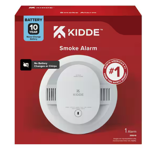 Kidde 10-Year Battery Powered Smoke Detector with Photoelectric Sensor, 20SD10
