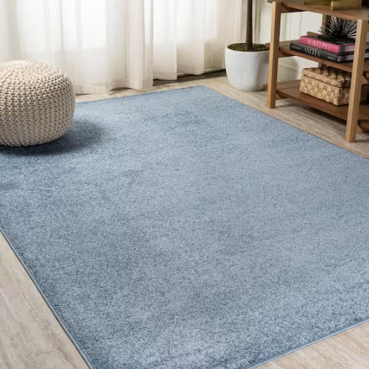 JONATHAN Y Haze Solid Low-Pile Classic Blue 8 ft. x 10 ft. Area Rug