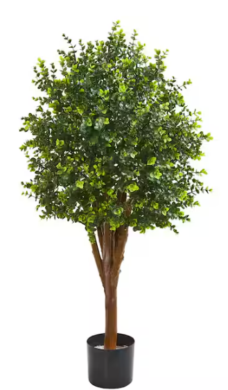 Nearly Natural Indoor/Outdoor 4 ft. Eucalyptus Artificial Tree UV Resistant