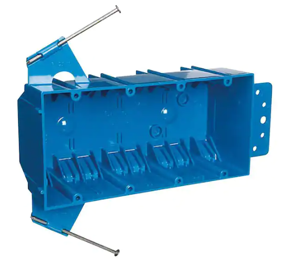 Carlon 4-Gang 60 cu. in. Electrical PVC New Work Electrical Switch and Outlet Box (B455AR-UPC)