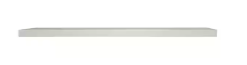 inPlace 60 in. W x 7.8 in D x 1.3 in. H White MDF Large Slim Floating Wall Shelf