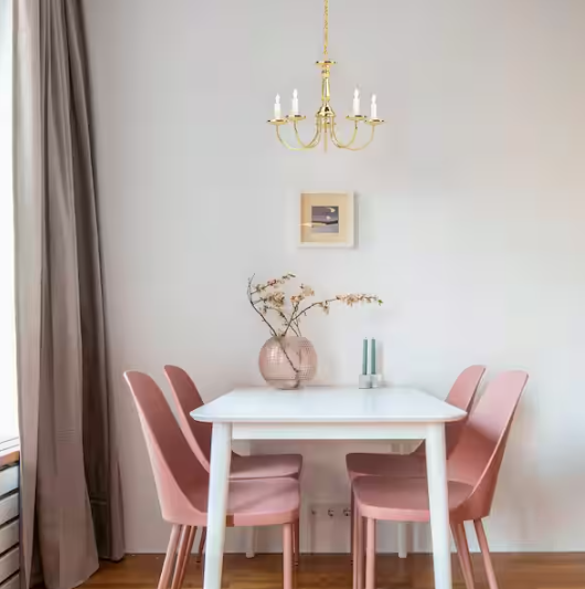 Volume Lighting- 5-Light Polished Brass Interior Chandelier