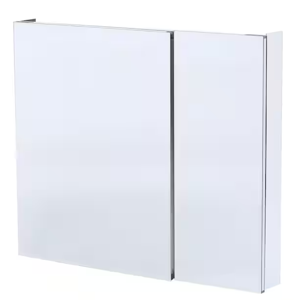 36 in. W x 30 in. H Frameless Recessed or Surface-Mount Bi-View Bathroom Medicine Cabinet with Beveled Mirror