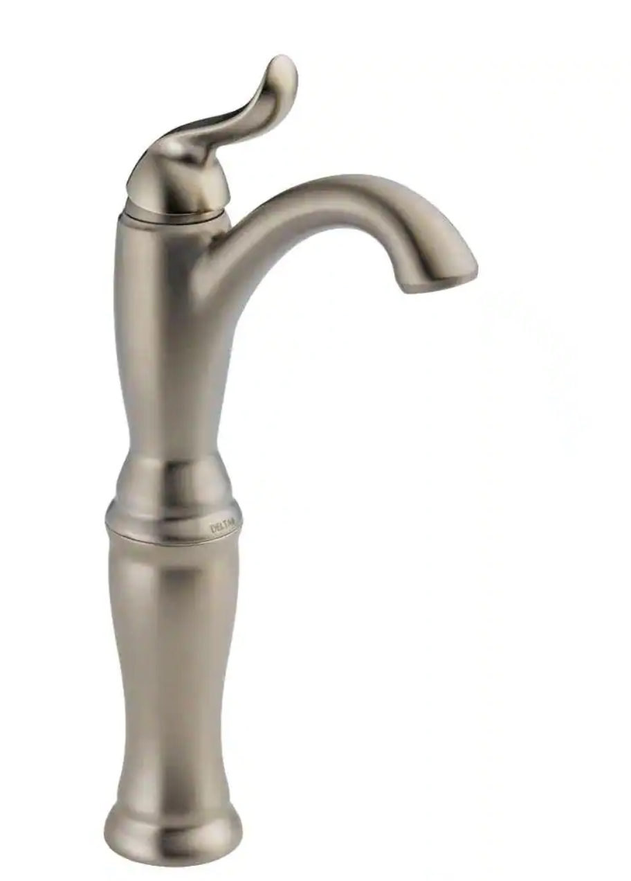 Delta - Linden Single Hole Single-Handle Vessel Bathroom Faucet in Stainless